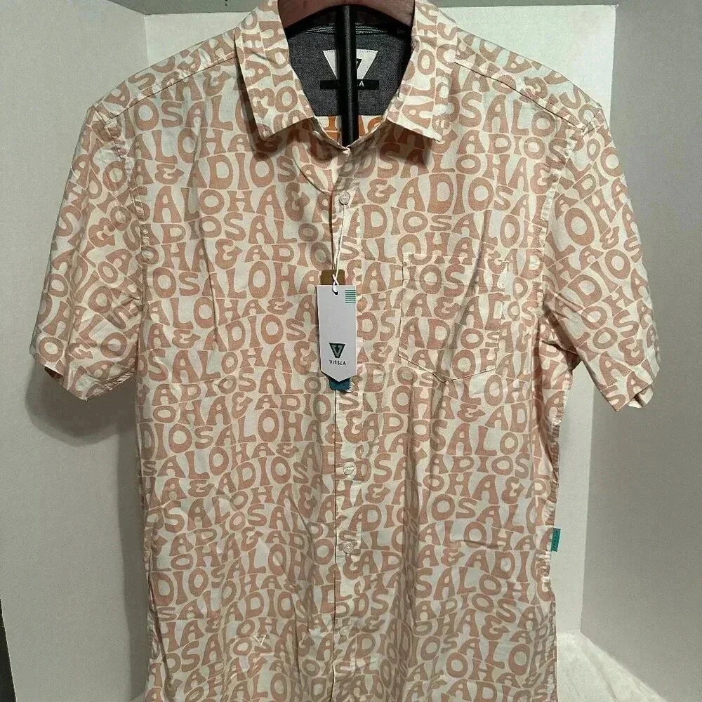 Vissla Button Up Shirt-Size Medium